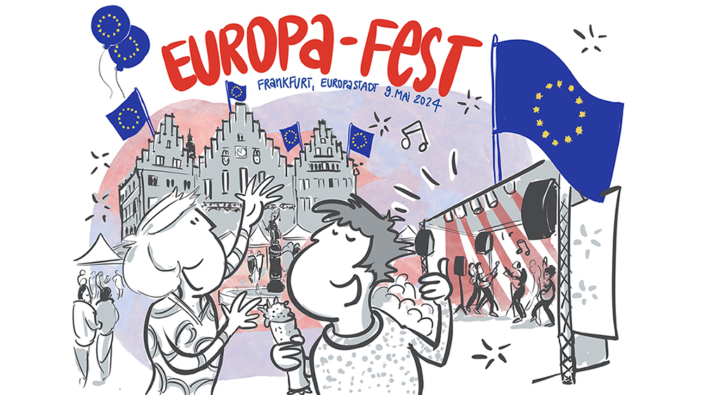 Europe Festival Cartoon ©City of Frankfurt am Main, Photo: Christa Fajen – illustrator